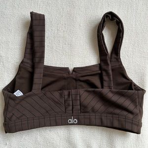 Alo Pinstripe Jacquard Captive Bra